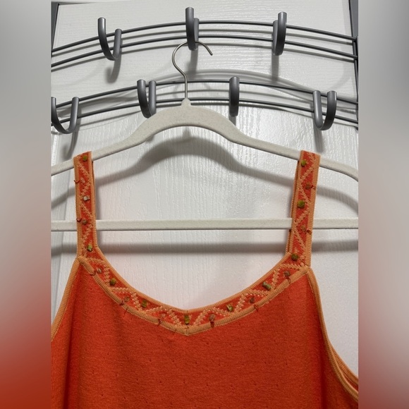 Vintage Y2K Sigrid Olsen Babydoll camisoleTank Top Silk Cotton Embellished M - Picture 4 of 13